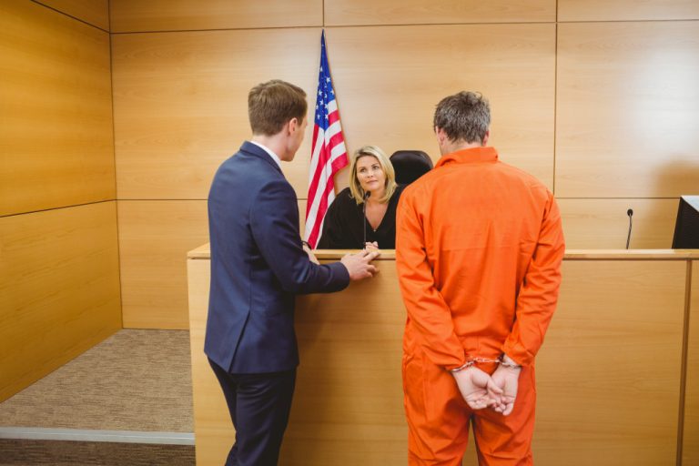 a prisoner in trial