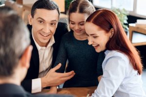 Family talking with lawyer