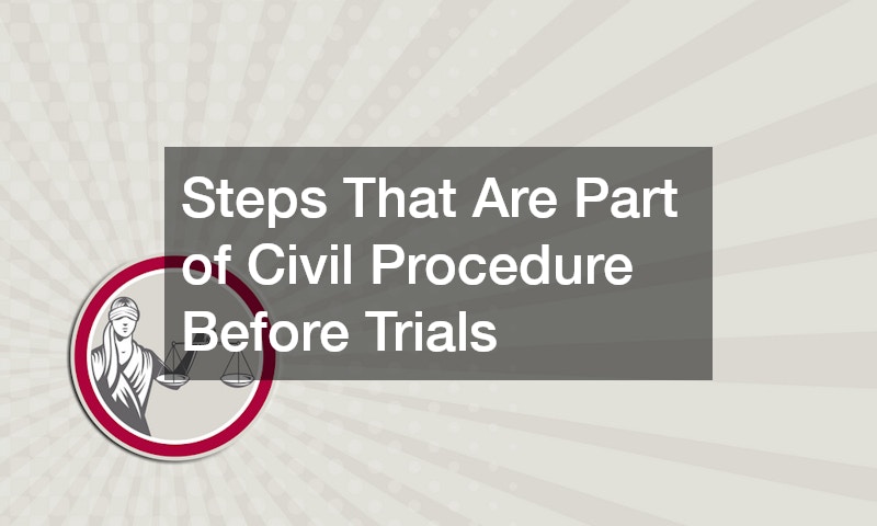 Steps That Are Part of Civil Procedure Before Trials